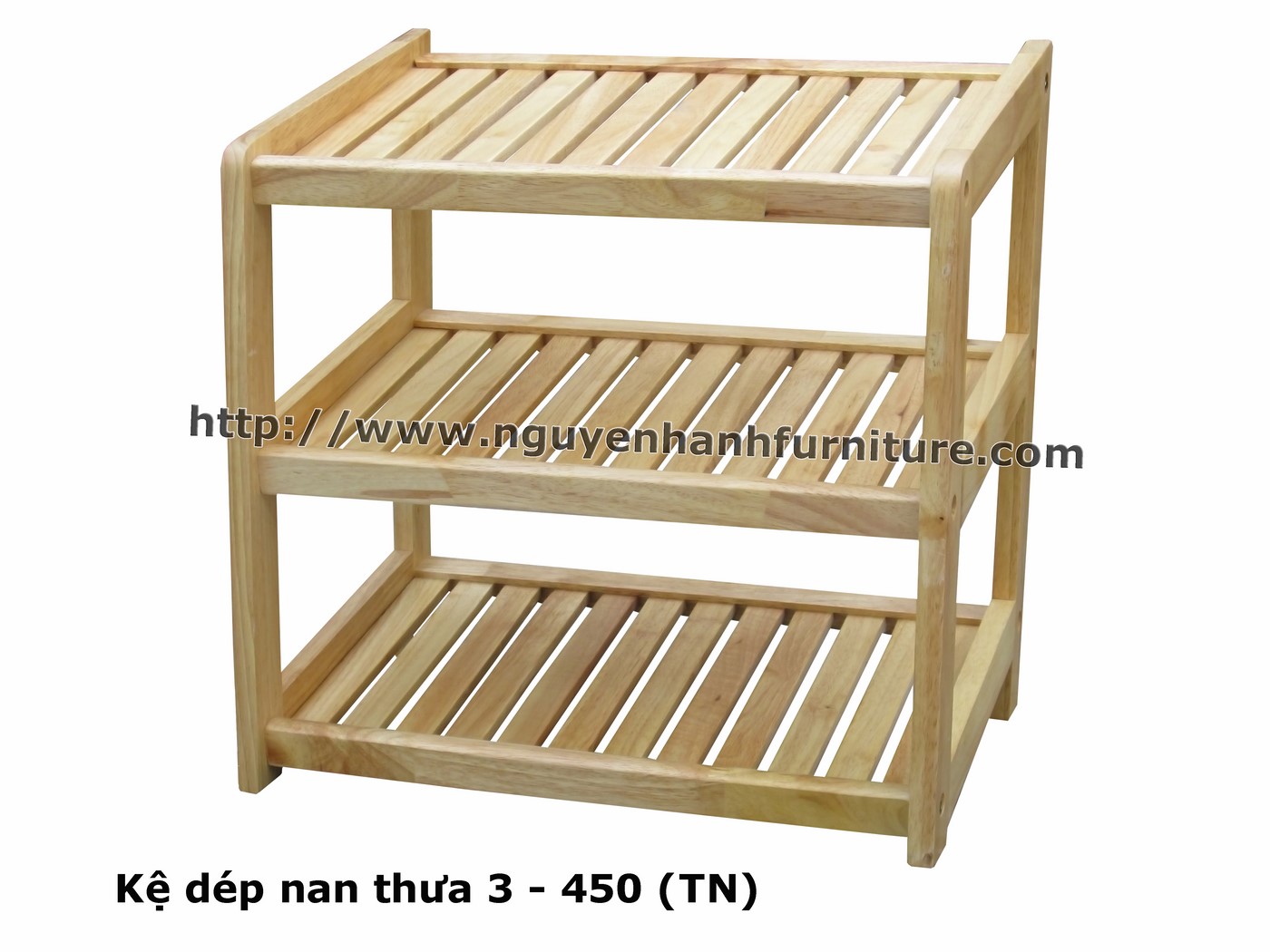 Name product: Shoeshelf 3 Floors 450 with sparse blades (Natural) - Dimensions: 45 x 30 x 45 (H) - Description: Wood natural rubber